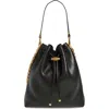 Jimmy Choo Cinch Leather Drawstring Bucket Bag In Multi
