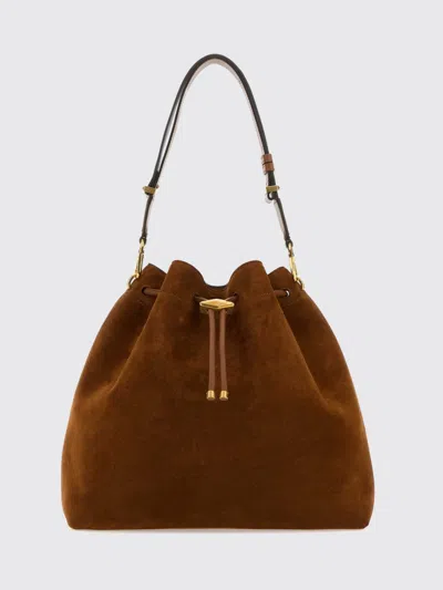 Jimmy Choo Cinch Leather Bucket Bag With Removable Handle In Brown