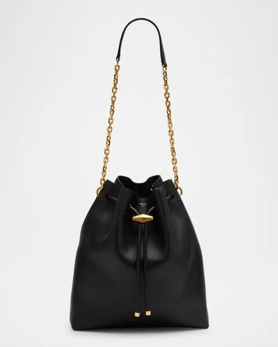 Jimmy Choo Cinch Leather Drawstring Bucket Bag In Multi