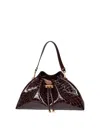 Jimmy Choo Bon Bon Medium Croc-embossed Leather Shoulder Bag In Brown