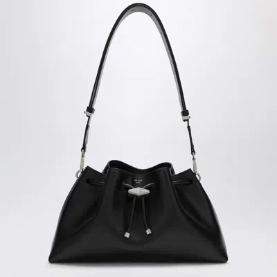 JIMMY CHOO JIMMY CHOO CINCH M BLACK LEATHER BUCKET BAG