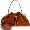 Jimmy Choo Cinch M Leather Bucket Bag In Tan