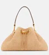 Jimmy Choo Cinch M Raffia Shoulder Bag In Neutrals