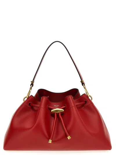 Jimmy Choo Bucket Bag In Red Color Leather