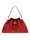 Jimmy Choo Bucket Bag In Red Color Leather In Red