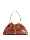Jimmy Choo Cinch M Snakeskin-effect Leather Shoulder Bag In Brown