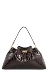 Jimmy Choo Cinch Media Leather Bag In Burgundy