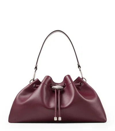 JIMMY CHOO CINCH MEDIUM LEATHER BUCKET BAG