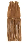 Jimmy Choo Mini Bucket Bag Fringe Detailing In Brown