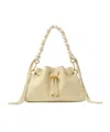 Jimmy Choo Small Cinch Embellished Leather Top Handle Bag In Neutral