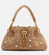 Jimmy Choo Cinch Small Embellished Raffia Tote Bag In Sand