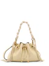 Jimmy Choo Small Cinch Embellished Leather Top Handle Bag In Neutral