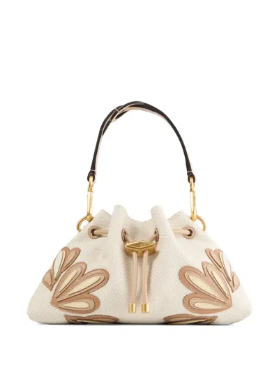 Jimmy Choo Cinch 皮质贴花小号单肩包 In White