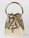 Jimmy Choo Circle Mirror Chain Tassel Bag In Yellow