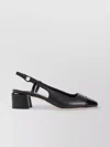 Jimmy Choo Closed Toe Block Heel Sling Back Pumps In Black