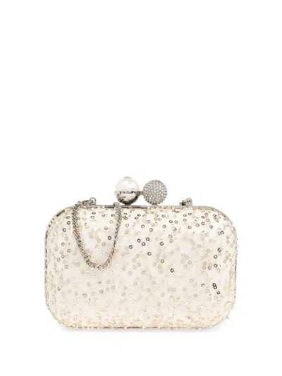 Jimmy Choo Cloud Clutch Bag In Beige
