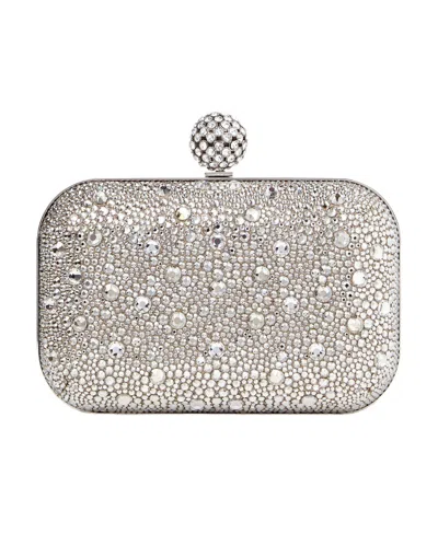 Jimmy Choo Cloud Crystal-embellished Clutch In Silver