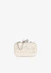 Jimmy Choo Cloud Embellished Clutch In Ivory