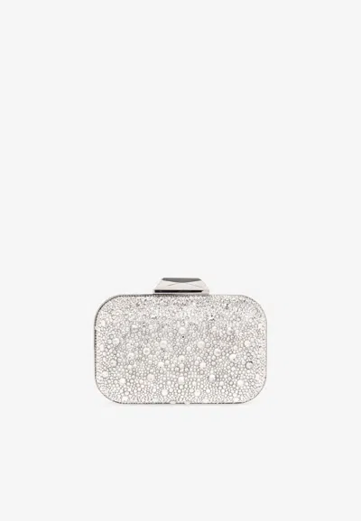 Jimmy Choo Cloud Shimmer Clutch In Silver