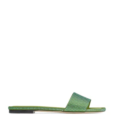 Jimmy Choo Clovis Slides In Green