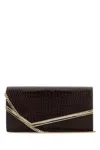 Jimmy Choo Clutch Emmie In Pelle Cioccolato Donna In Brown
