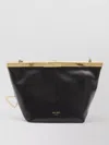 Jimmy Choo Clutch Bag Chain Strap Gold Tone Hardware In Black