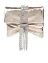 Jimmy Choo Clutch Bag In Metallic Leather With A Vintage Effect In Neutral