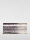 Jimmy Choo Sweetie Metallic-finish Clutch Bag In 黑色