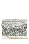 Jimmy Choo 'candy' Champagne Clutch Bag With All-over Coarse Glitter In Multi