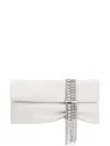 Jimmy Choo Zandra Satin Clutch In Beige