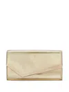 Jimmy Choo Emmie Clutch In Mirror Fabric In Gold