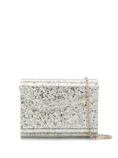 Jimmy Choo Coarse Glitter Acrylic Clutch Bags