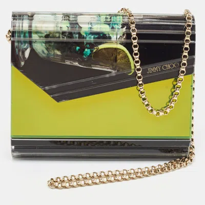 Jimmy Choo Color Printed Acrylic Candy Clutch In Multi