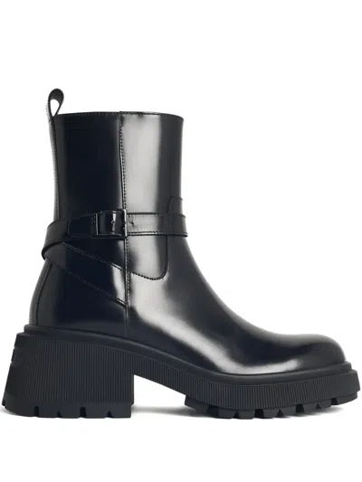 Jimmy Choo Conny Buckle-strap Ankle Boots In Black