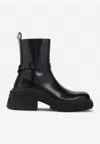 Jimmy Choo Soft Box Calf Conny Flat Boots Women In Black