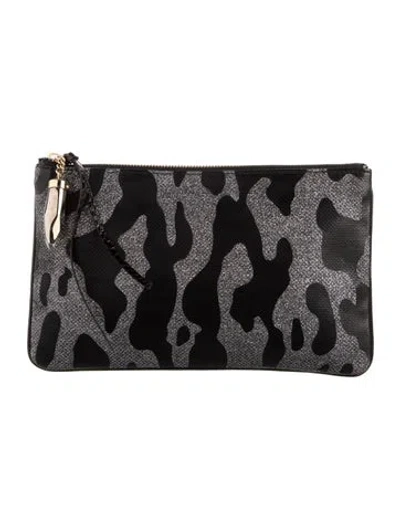Pre-owned Jimmy Choo Cosmetic Bag In Black
