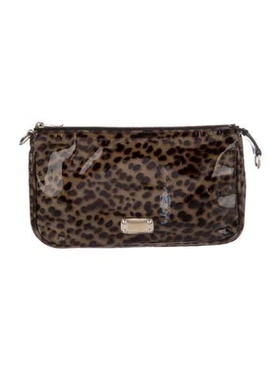Pre-owned Jimmy Choo Cosmetic Bag In Brown