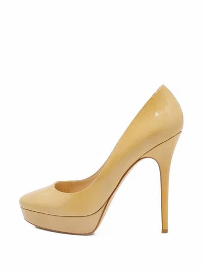 Pre-owned Jimmy Choo Cosmic Platform Pumps In Neutrals