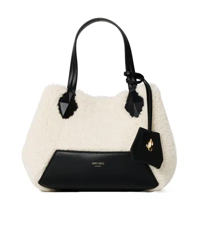 Jimmy Choo Craftedtote Bag In White