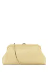 Jimmy Choo Cream Leather Skylar Clutch