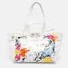 JIMMY CHOO CROSS STITCHED/EMBELLISHED LEATHER TOTE