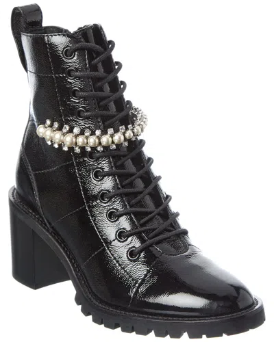 Jimmy Choo Cruz 65 Leather Combat Boot In Black
