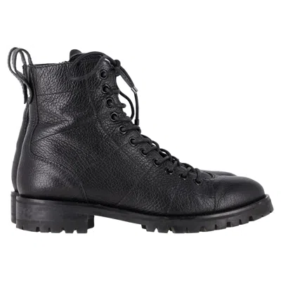 Jimmy Choo Cruz Lace-up Ankle Boots In Black Leather