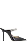 Jimmy Choo Crystal-accented Patent Leather Pumps In Black