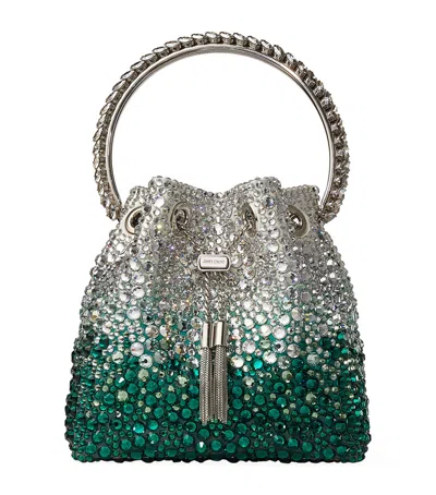 Jimmy Choo Bon Bon Beuteltasche Mit Kristallen In Silver