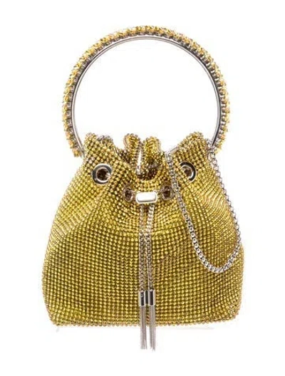 Pre-owned Jimmy Choo Crystal Bon Bon W/ Tags In Yellow