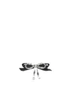 Jimmy Choo "crystal Bow" Hair Clip In Black