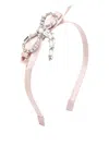 Jimmy Choo Crystal-bow Headband In Pink