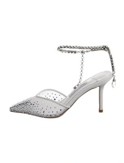 Pre-owned Jimmy Choo Crystal Crystal Embellishments Pumps In Multi