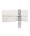 Jimmy Choo Zandra Satin Clutch In White